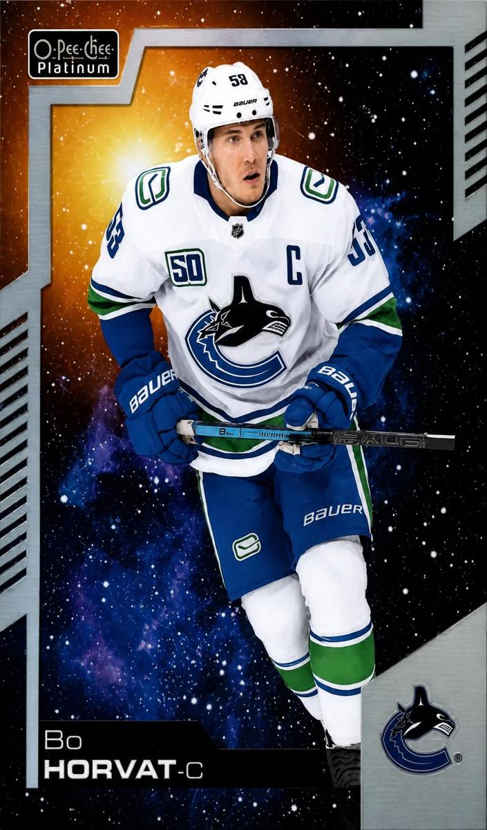 2020 O-Pee-Chee Platinum Bo Horvat [Orange Checkers] #41 card