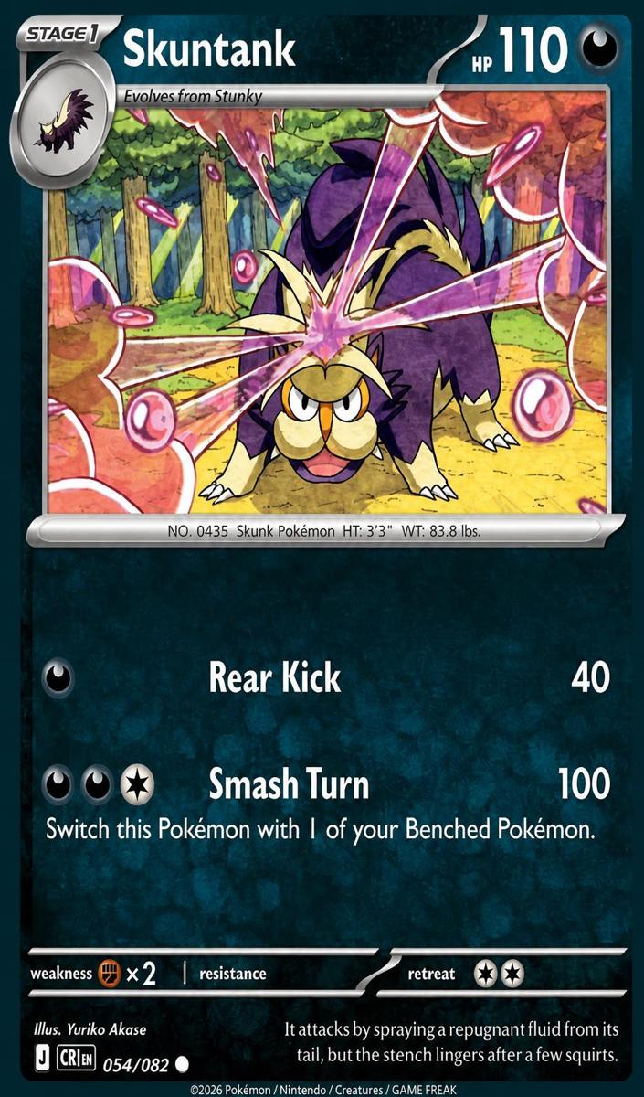 Skuntank 2026 Pokemon Mega Evolution Chaos Rising