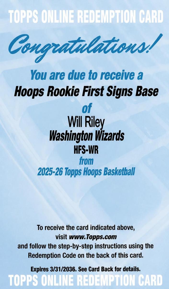2025 Will Riley #HFS-W