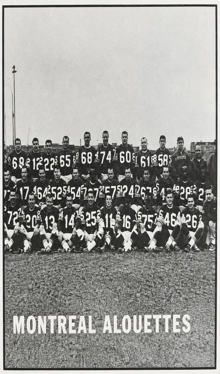 1961 Montreal Alouettes Team #73
