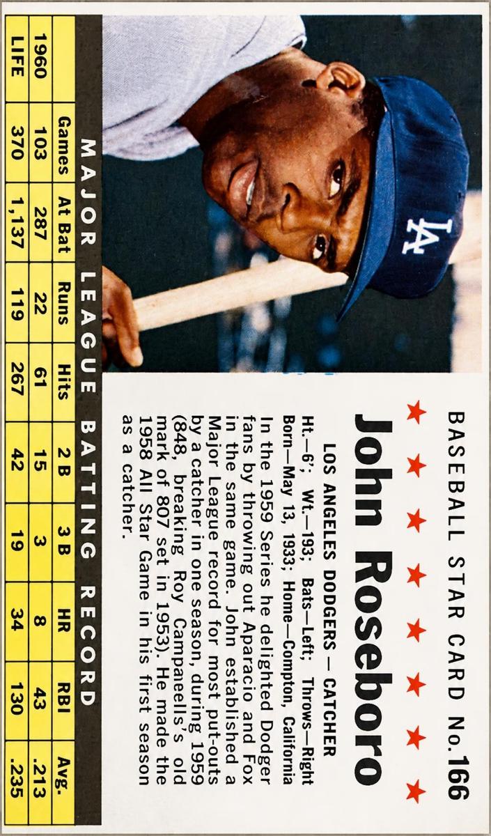 1961 John Roseboro [Hand Cut] #166