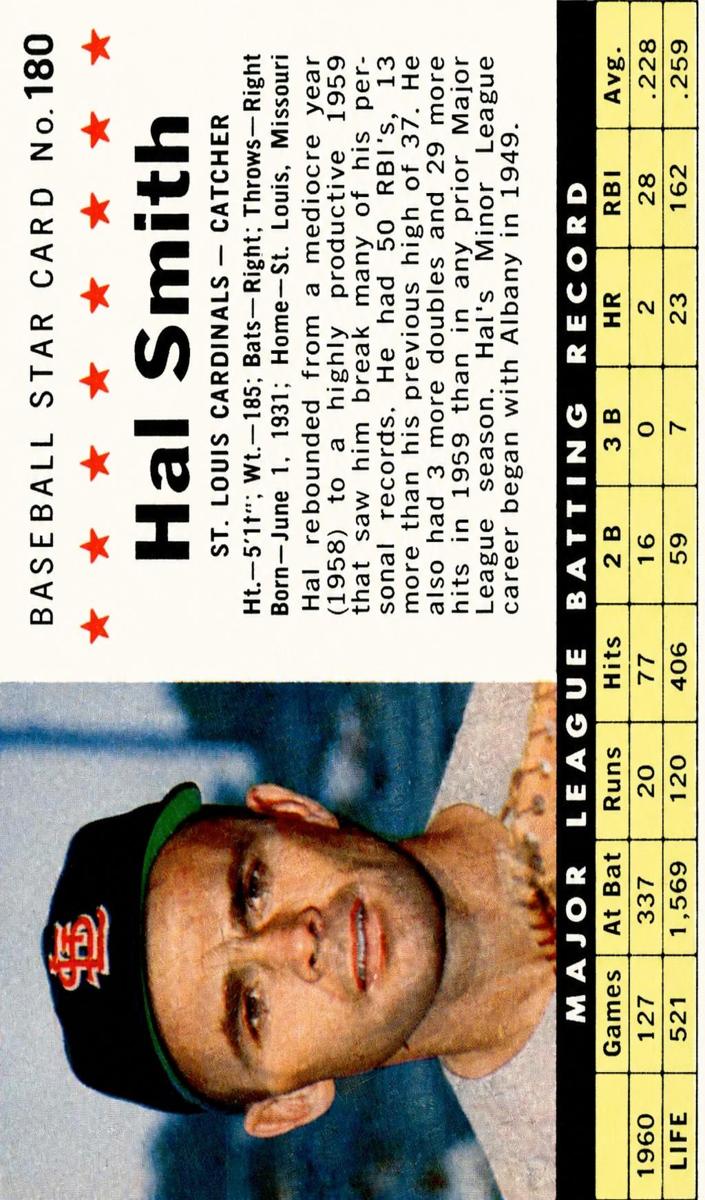 1961 Hal Smith [Hand Cut] #180