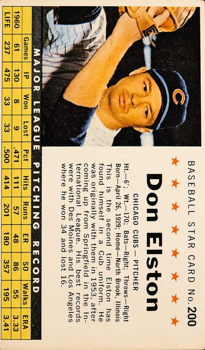 1961 Don Elston [Perforated] #200