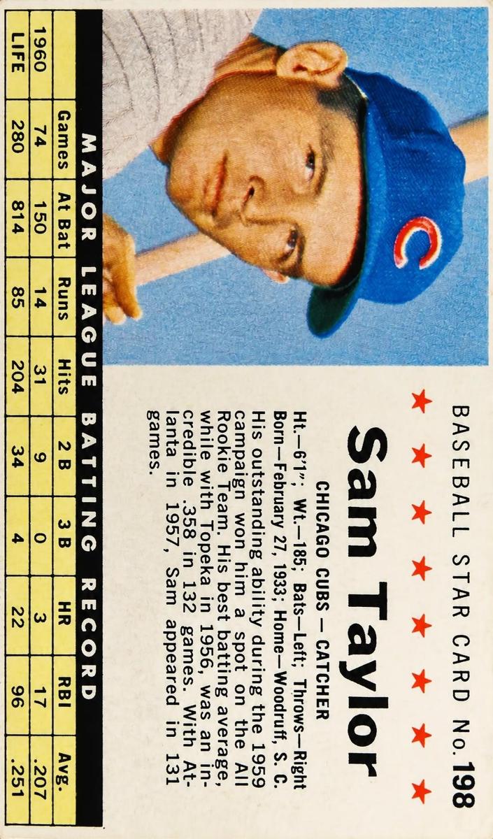 1961 Sam Taylor [Hand Cut] #198