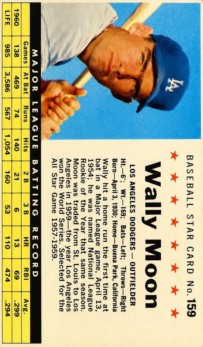 1961 Wally Moon [Hand Cut] #159