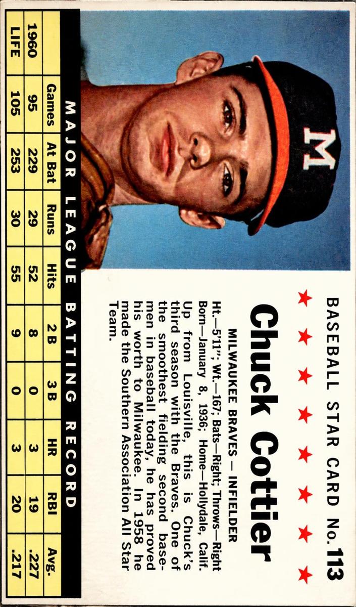 1961 Chuck Cottier [Hand Cut] #113