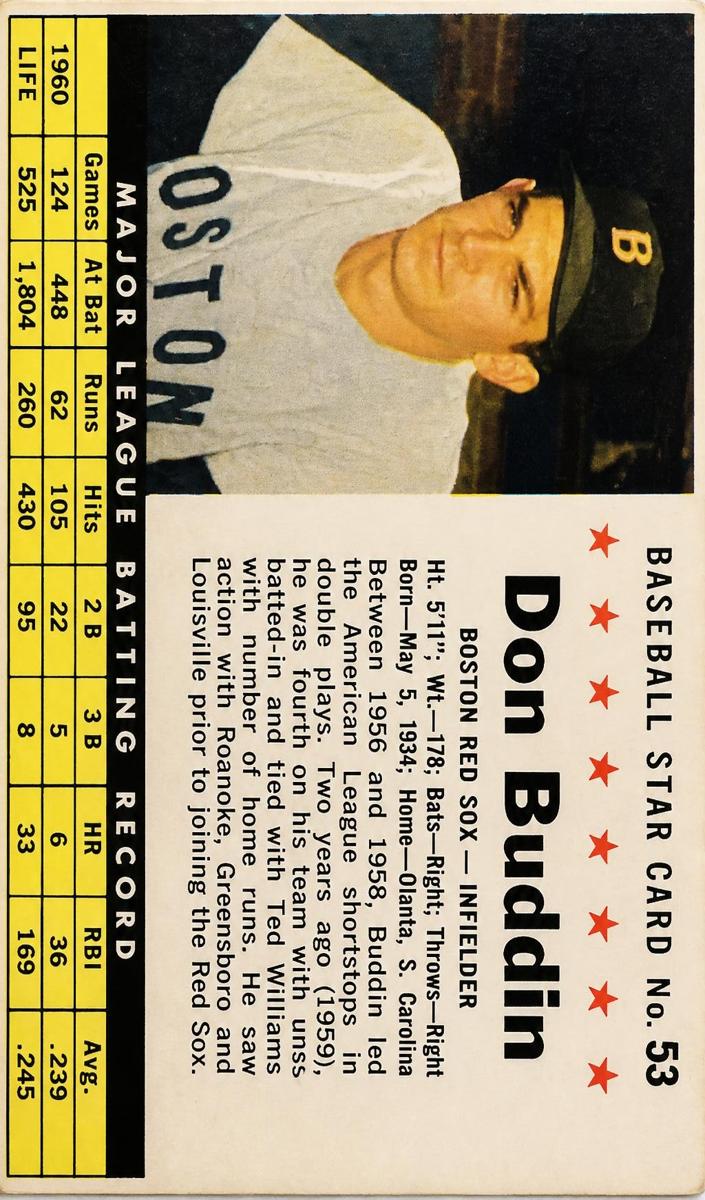 1961 Don Buddin [Hand Cut] #53