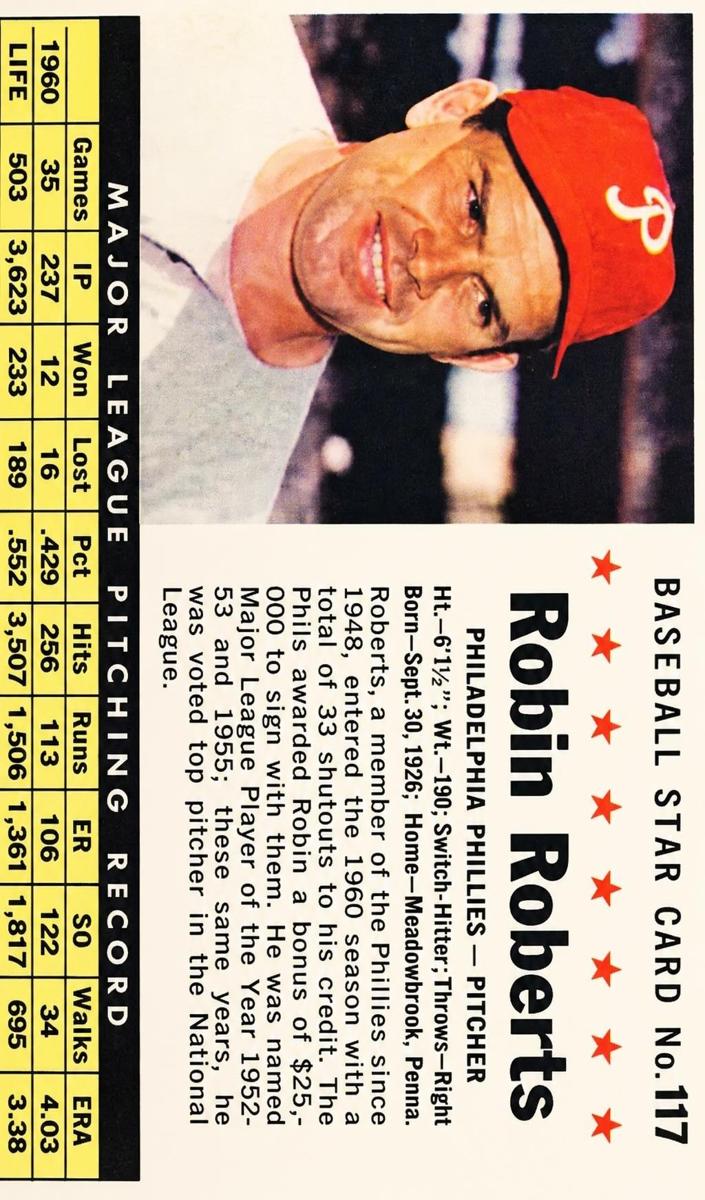 1961 Robin Roberts [Perforated] #117