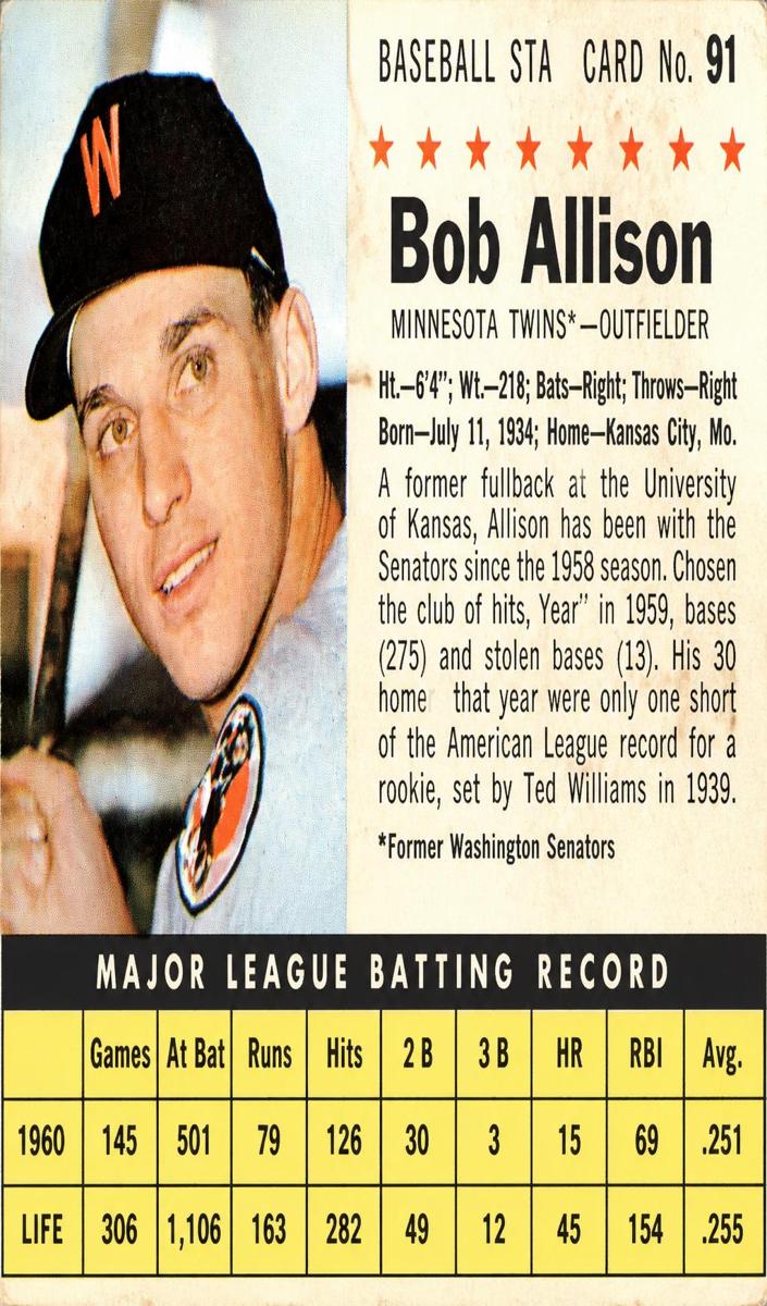 1961 Bob Allison [Perforated] #91