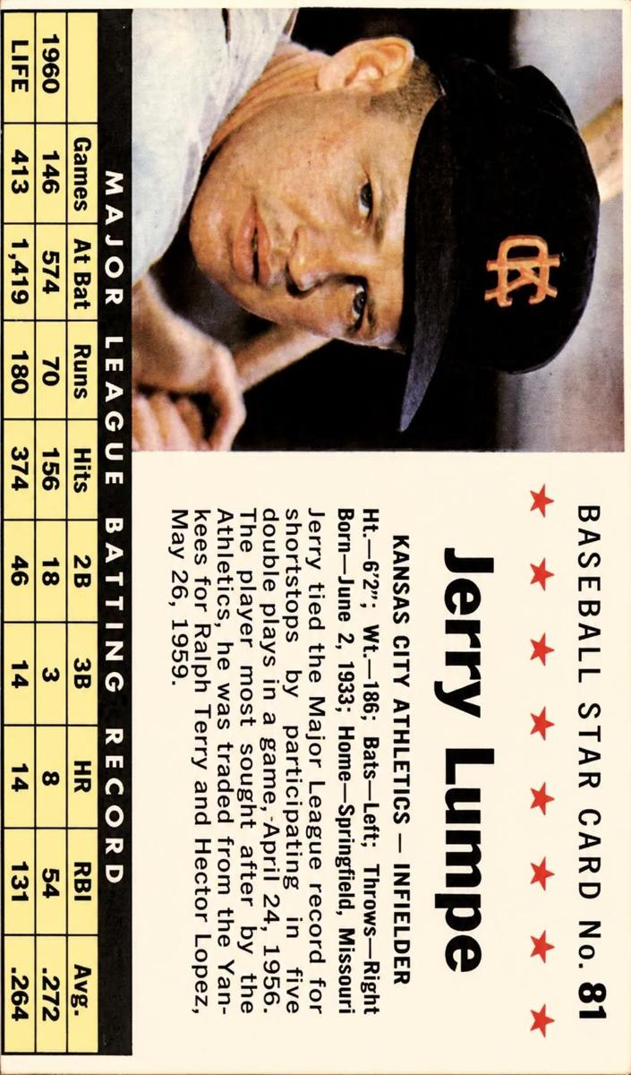 1961 Jerry Lumpe [Perforated] #81