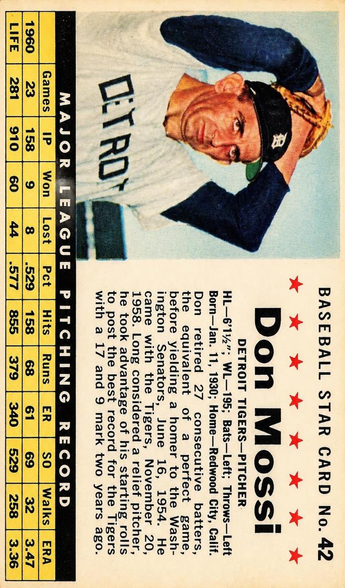 1961 Don Mossi [Hand Cut] #42