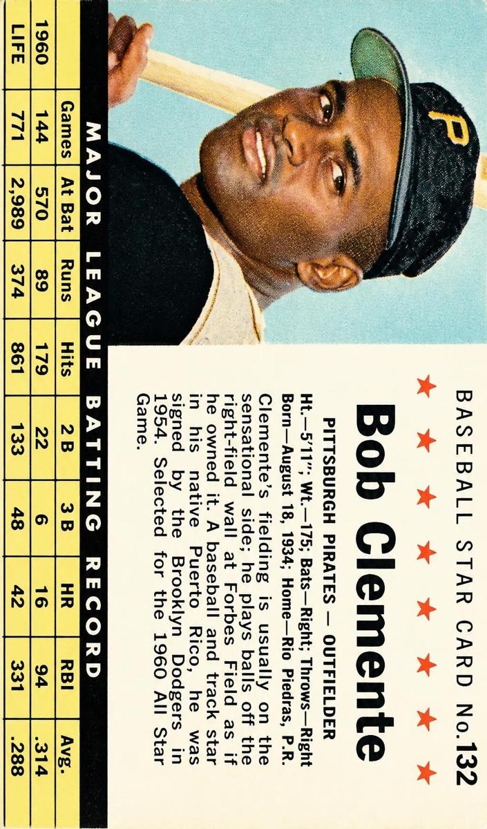 1961 Bob Clemente [Hand Cut] #132
