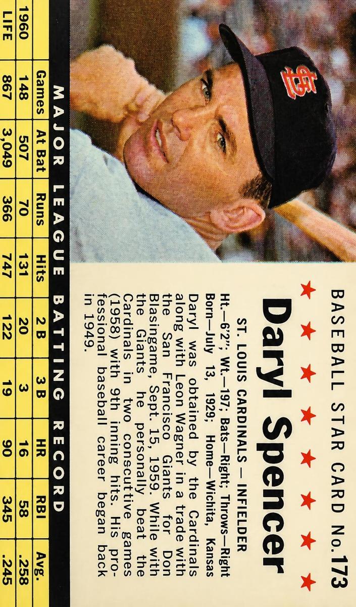1961 Daryl Spencer [Perforated] #173