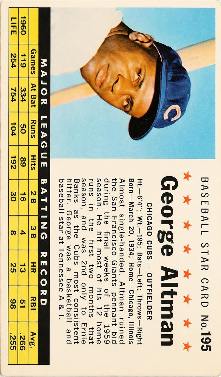 1961 George Altman [Hand Cut] #195