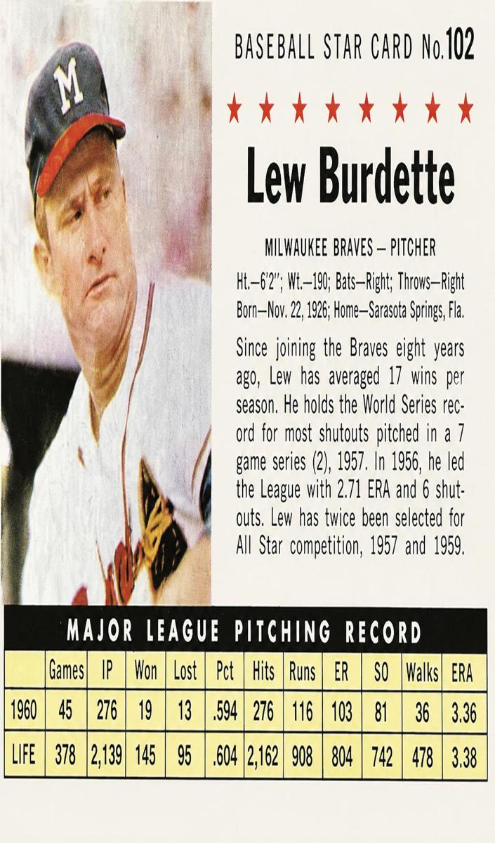 1961 Lew Burdette [Perforated] #102