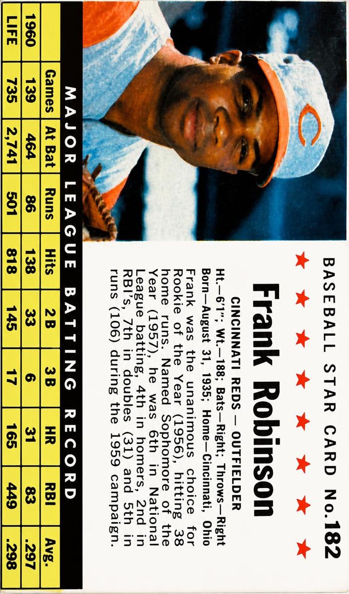 1961 Frank Robinson [Hand Cut] #182
