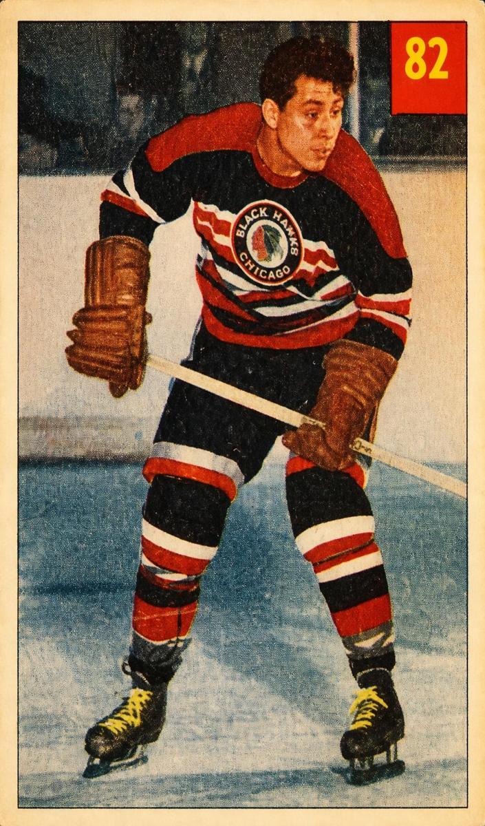 1954 Fred Sasakamoose [Lucky Premium Back] #82