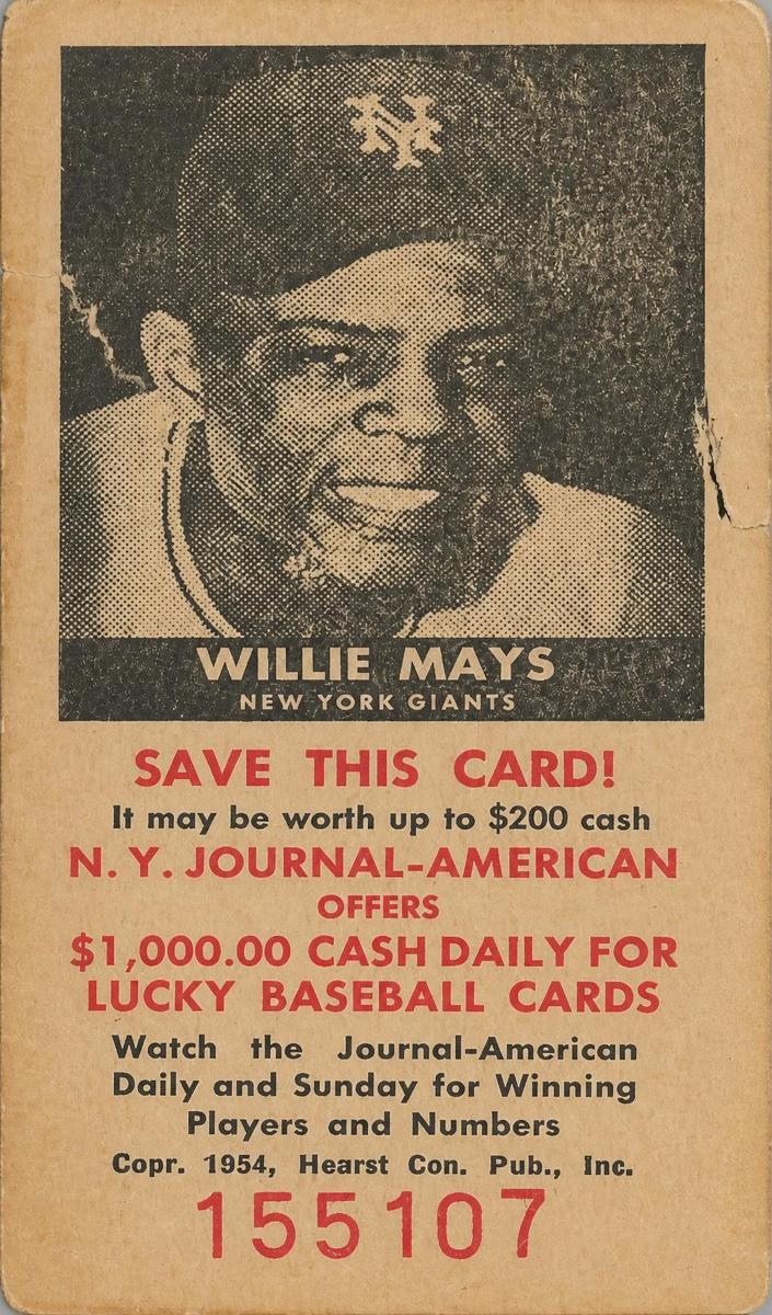 1954 Willie Mays #NNO