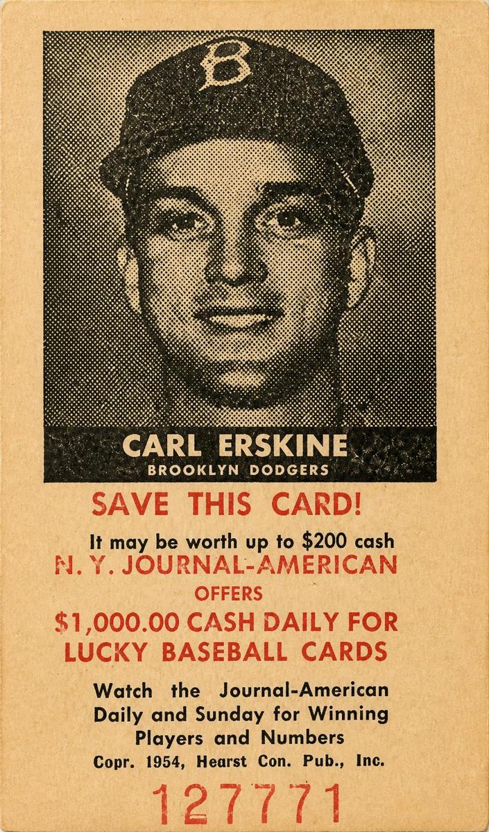 1954 Carl Erskine #NNO