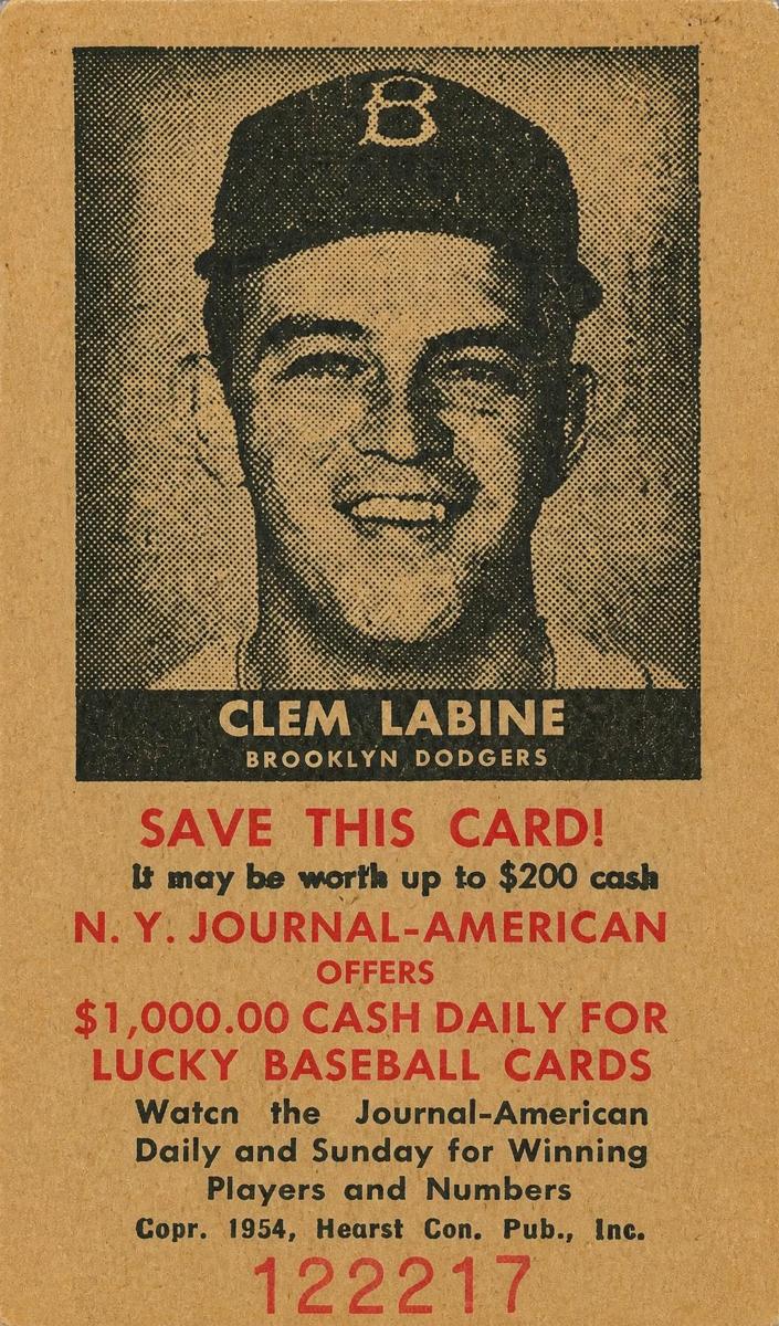 1954 Clem Labine #NNO