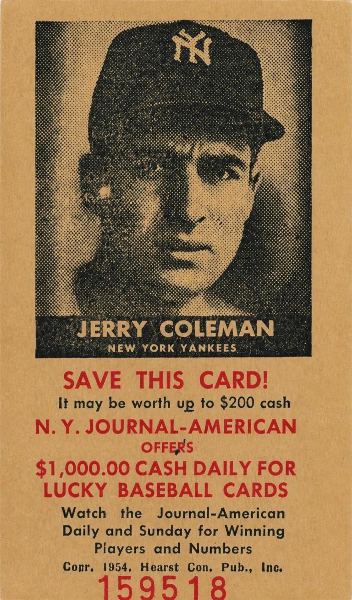 1954 Jerry Coleman #NNO