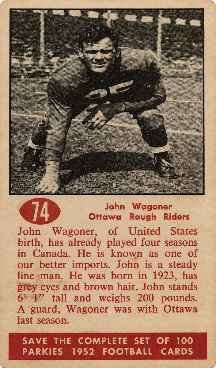 1952 John Wagoner #74