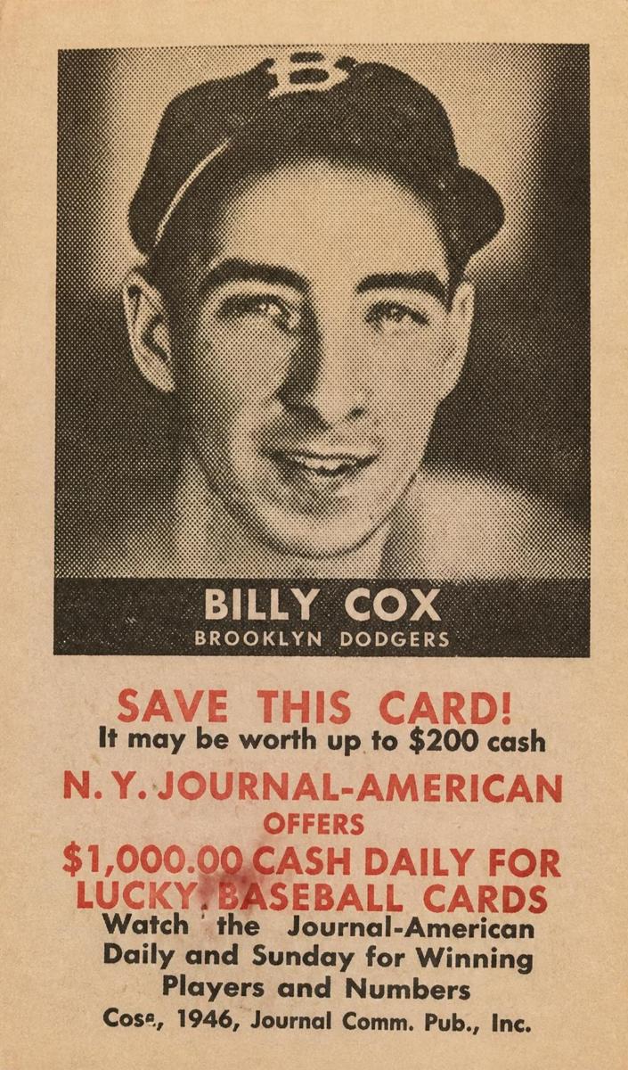 1954 Billy Cox #NNO