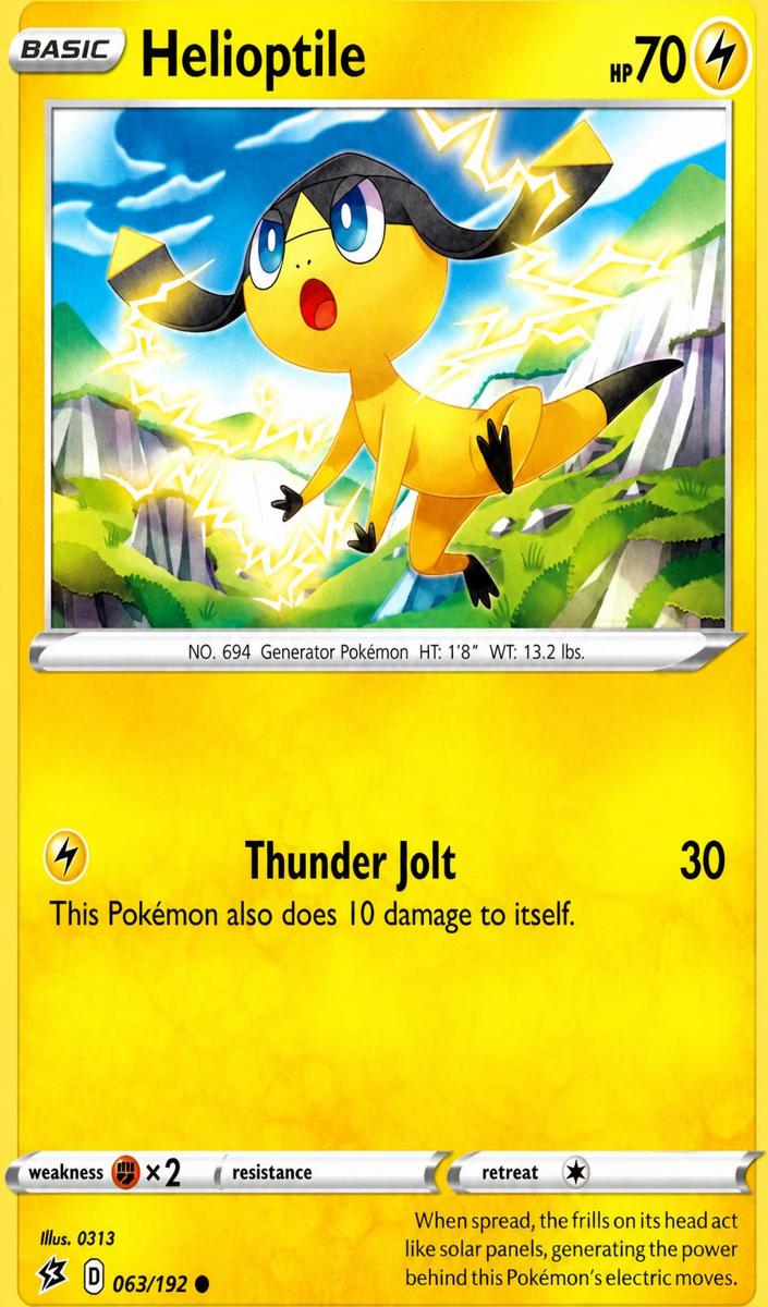 Helioptile 2020 Pokemon Sword & Shield Rebel Clash
