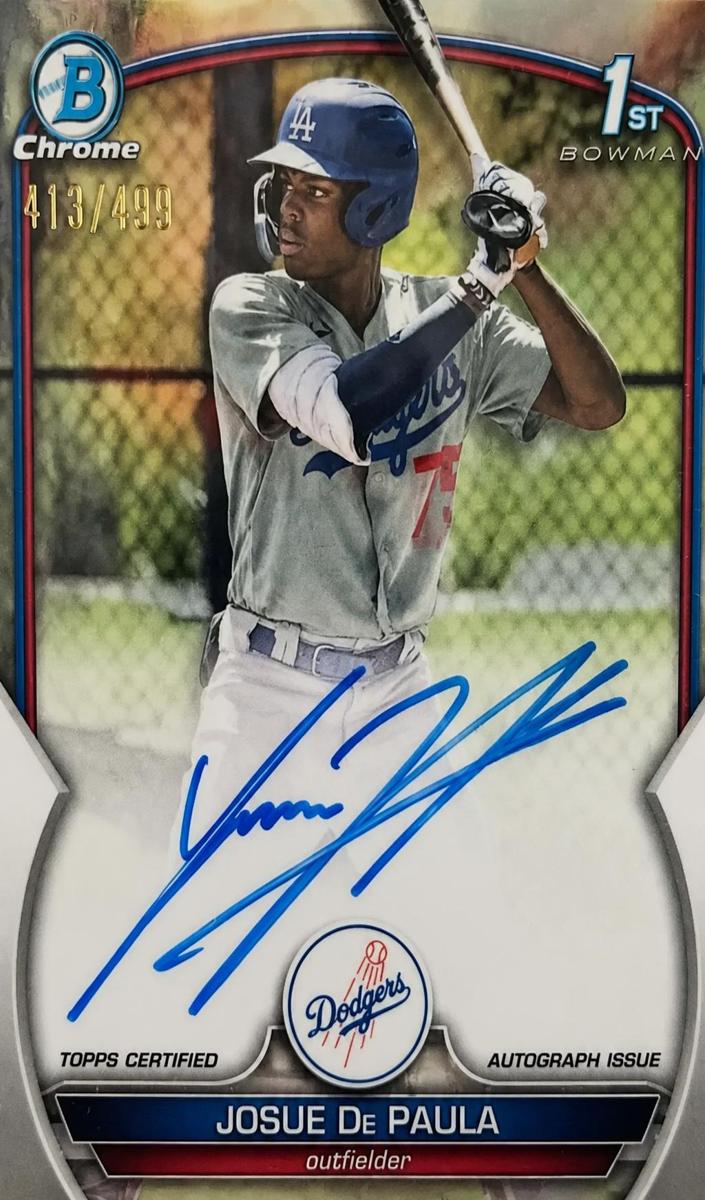 2023 Bowman Refractor #CPA-JDE Josue De Paula front