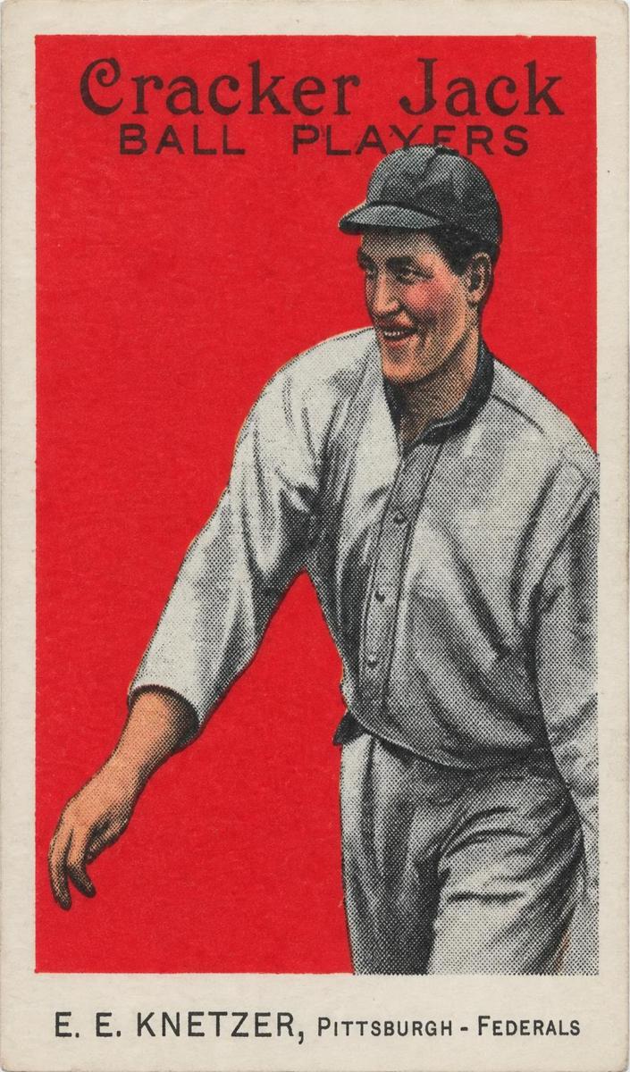 1914 Cracker Jack Elmer Knetzer [Charlie Sheen Collection] #84 card