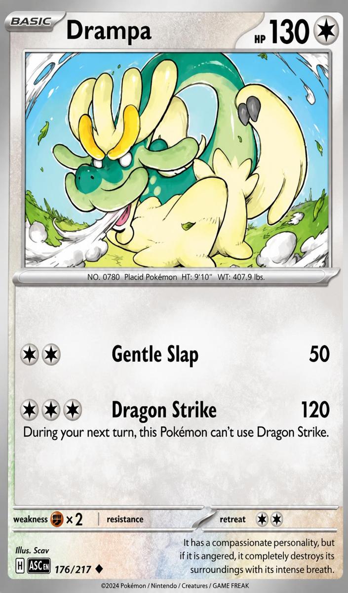 Drampa 2026 Pokemon Mega Evolution Ascended Heroes