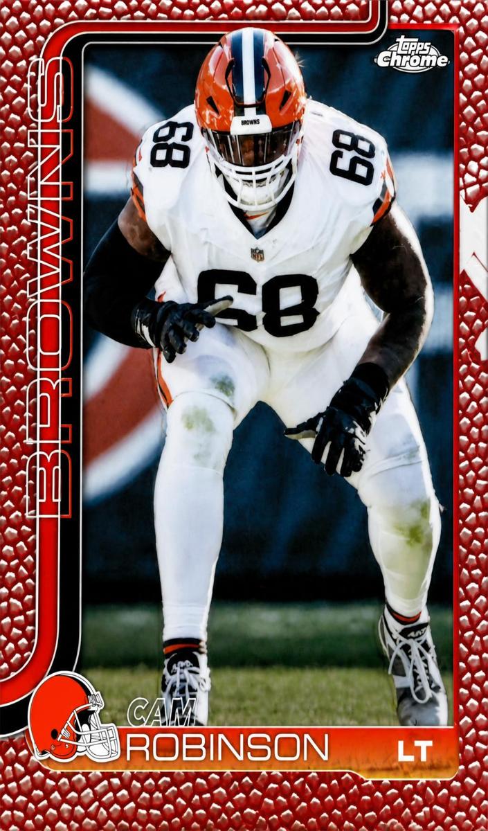 Cam Robinson 2025 Topps Chrome Football card