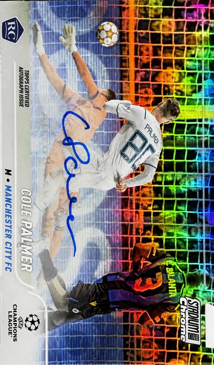 2021 Topps Chrome UEFA Champions League Autographs Cole Palmer #CA-CP card