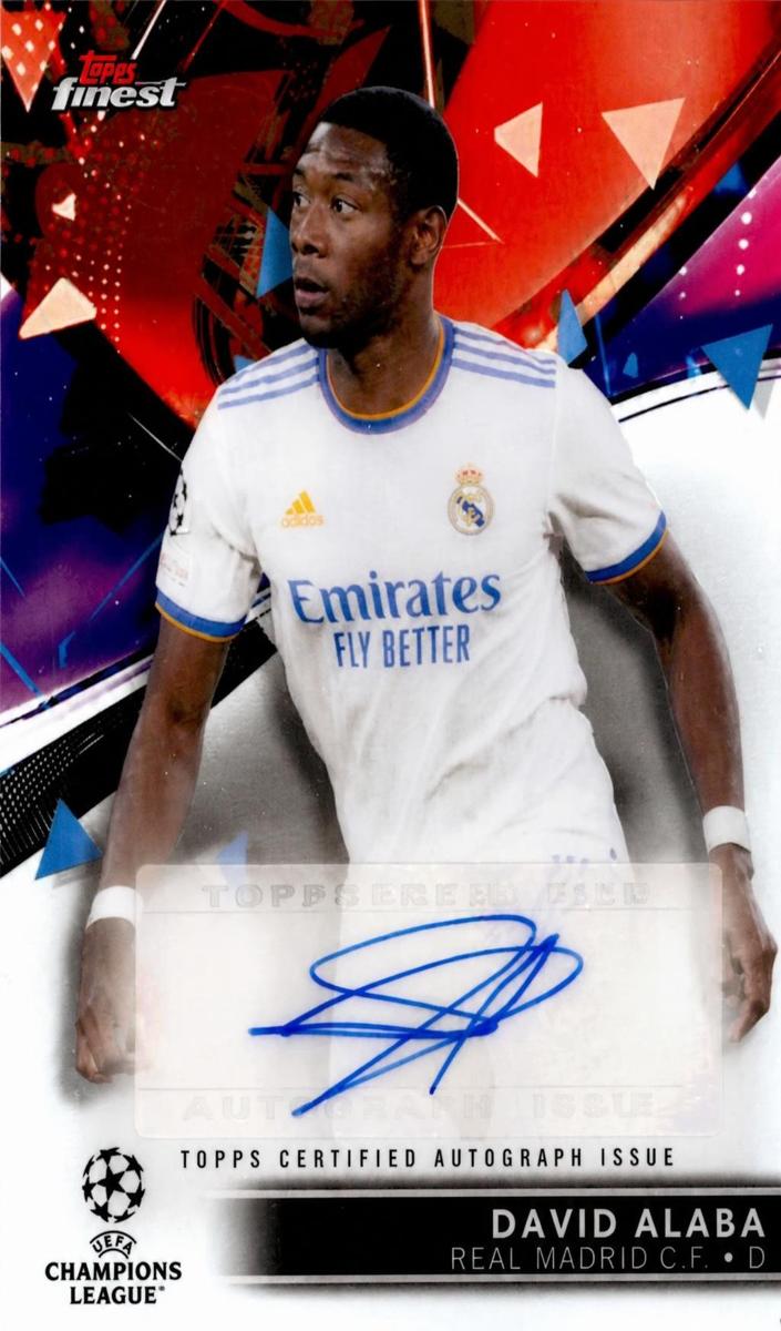 2021 Topps Finest UEFA Champions League David Alaba #BA-DA card