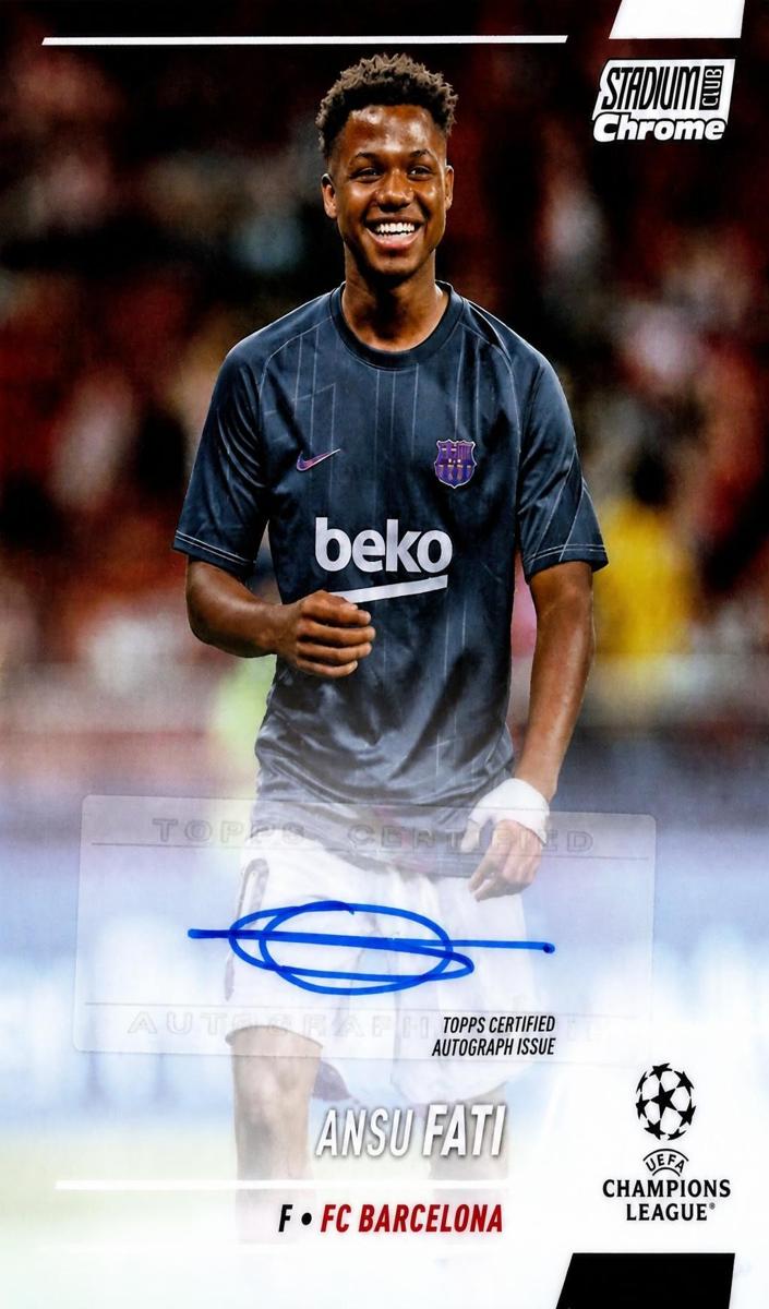 2021 Topps Stadium Club Chrome UEFA Champions League Ansu Fati #CA-AF card