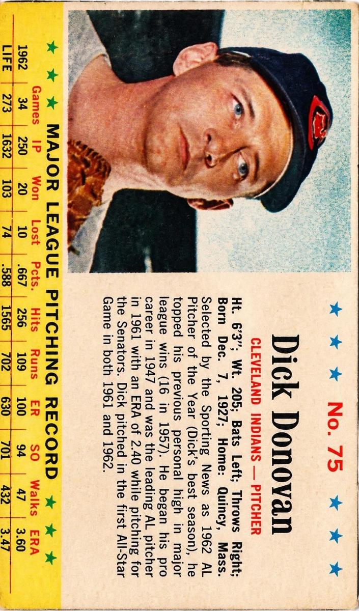 1963 Dick Donovan #75