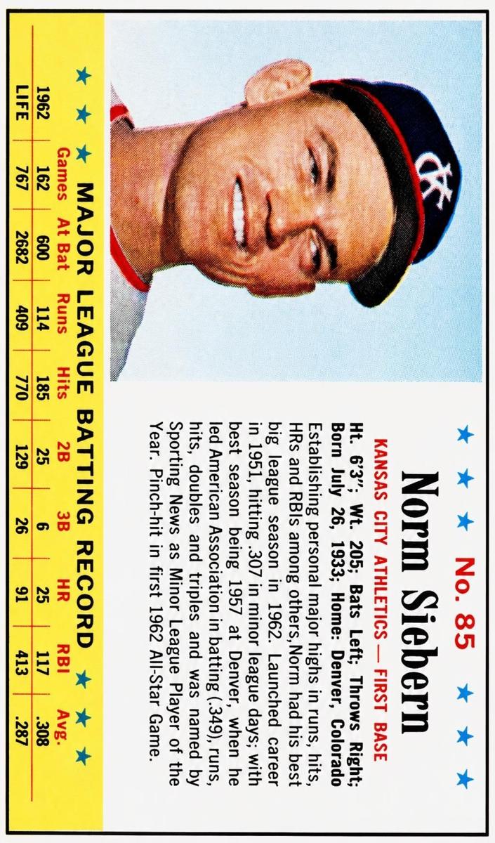 1963 Norm Siebern #85