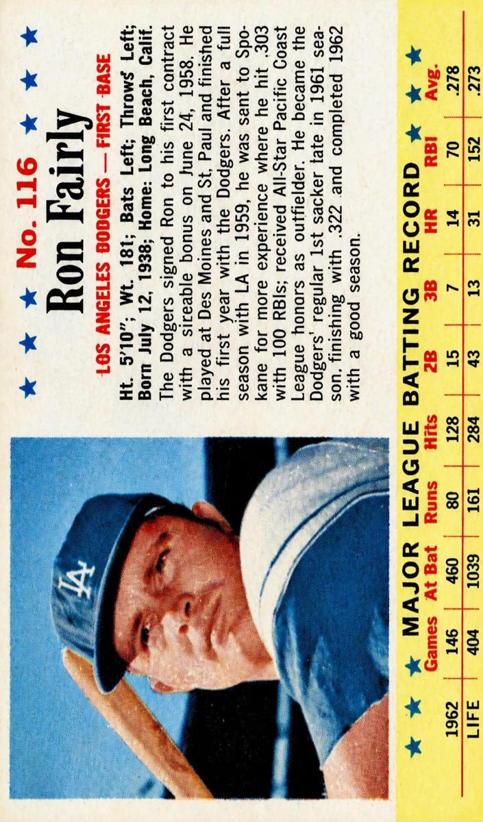 1963 Ron Fairly #116