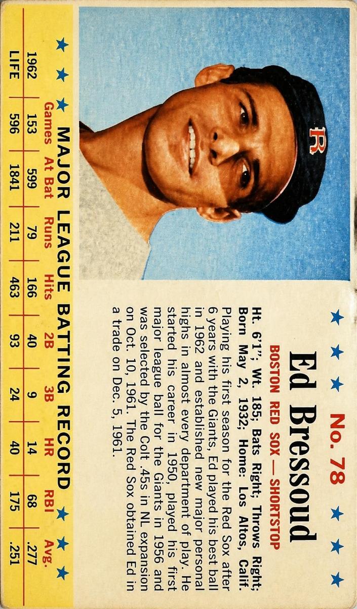 1963 Ed Bressoud #78