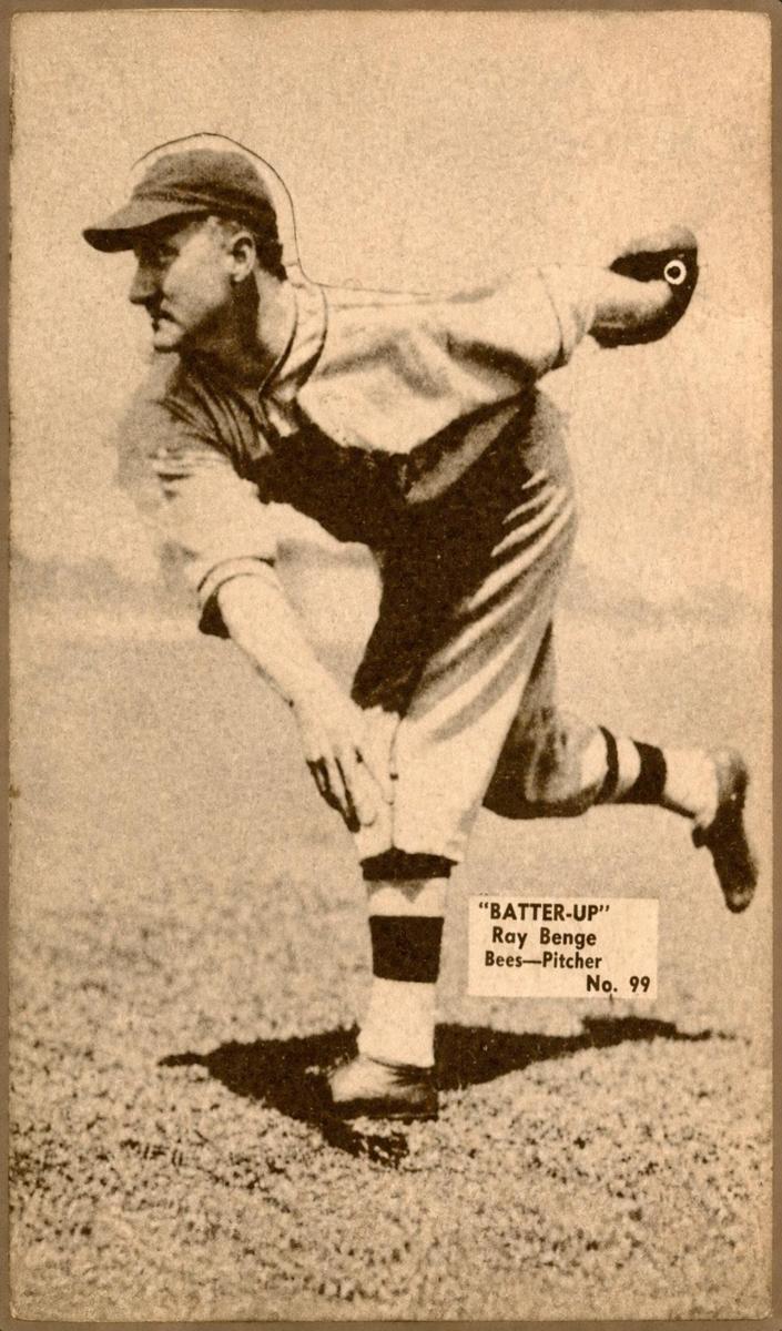 1934 R318 Batter-Up Ray Benge #99 card