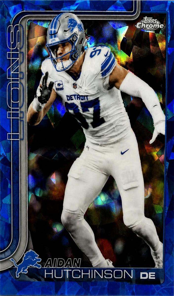Aidan Hutchinson 2025 Topps Chrome Sapphire Football