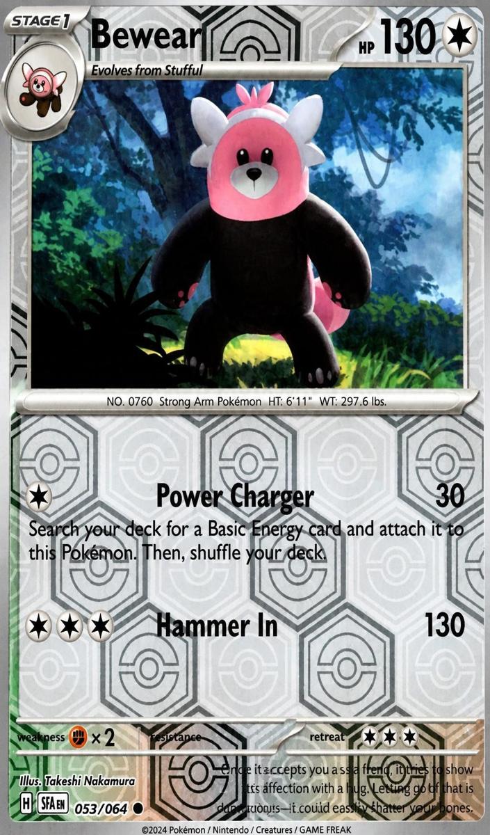 Bewear 2024 Pokemon Scarlet & Violet Shrouded Fable
