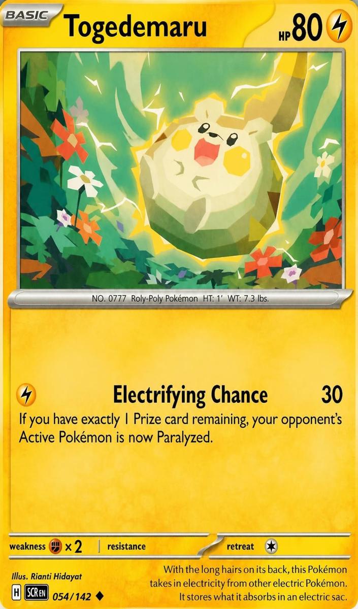 Togedemaru 2024 Pokemon Scarlet & Violet Stellar Crown