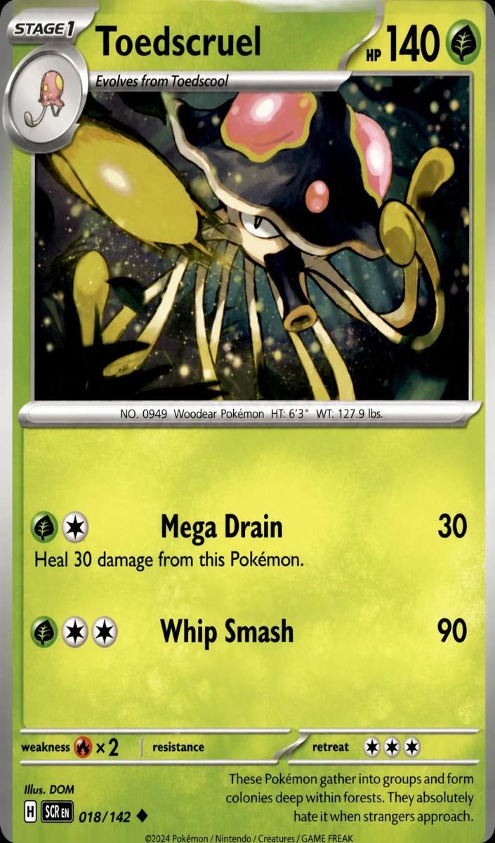 Toedscruel 2024 Pokemon Scarlet & Violet Stellar Crown