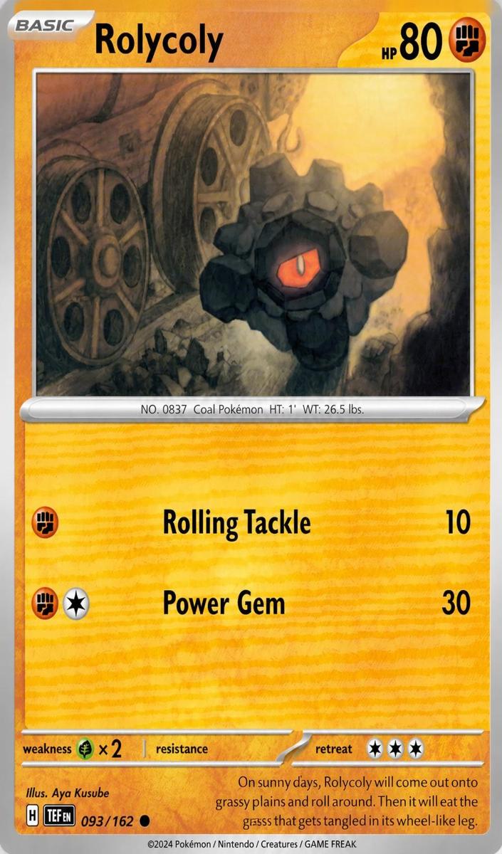 Rolycoly 2024 Pokemon Scarlet & Violet Temporal Forces