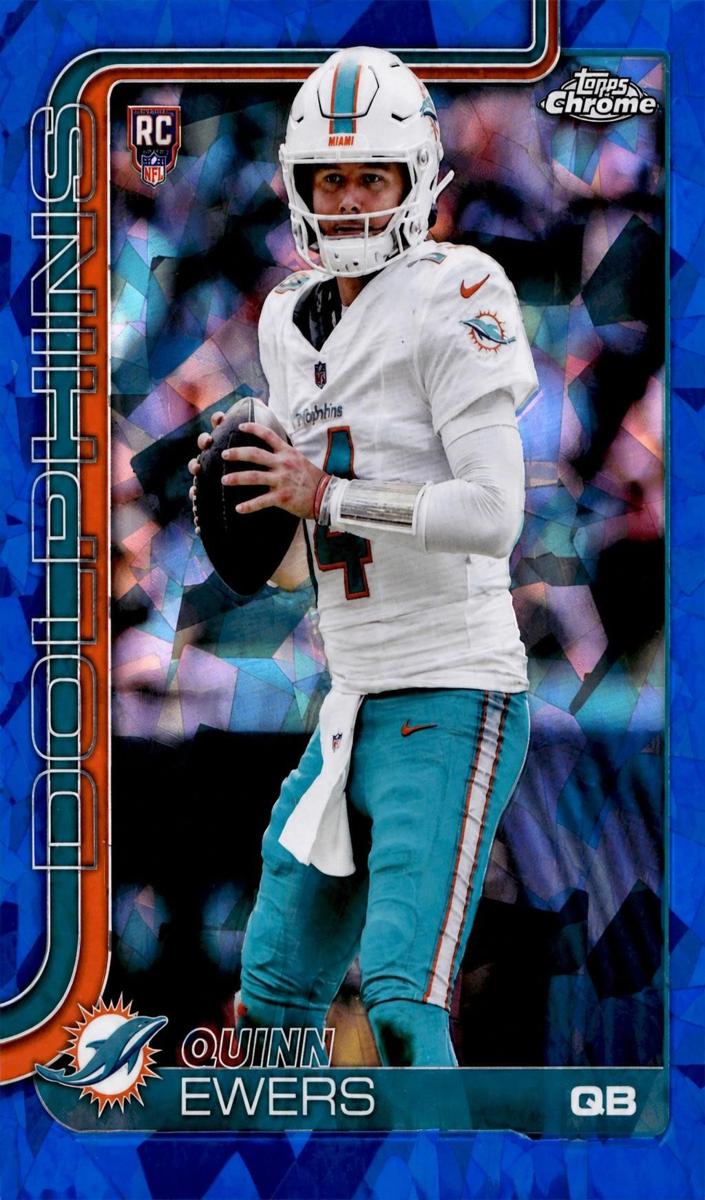 Quinn Ewers 2025 Topps Chrome Sapphire Football