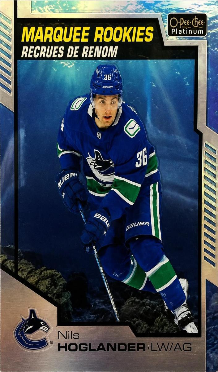 2020 O-Pee-Chee Platinum Nils Hoglander [Orange Checkers] #194 card