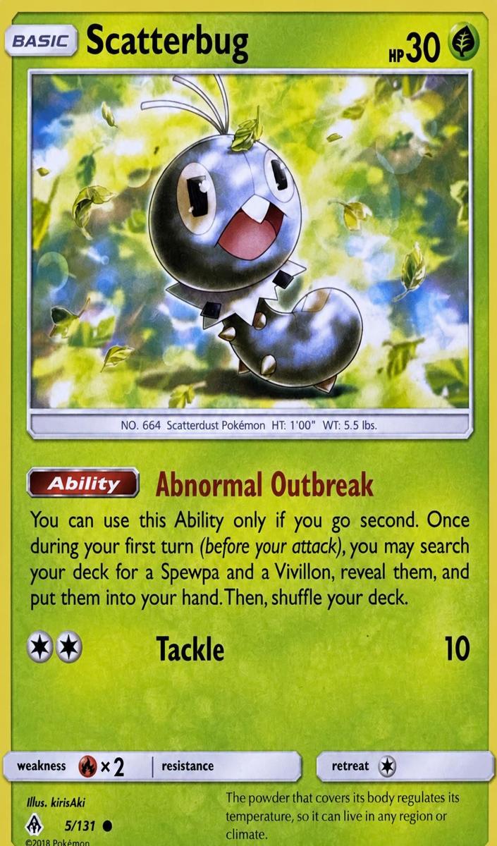 Scatterbug 2018 Pokemon Sun & Moon Forbidden Light