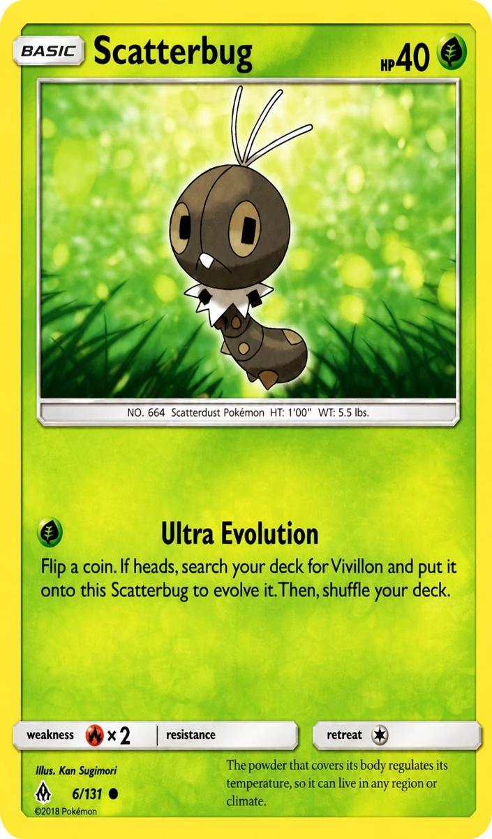 Scatterbug 2018 Pokemon Sun & Moon Forbidden Light