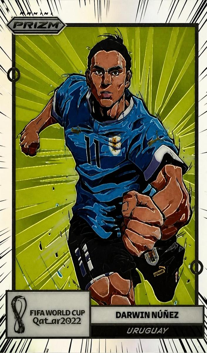 2022 Panini Prizm World Cup Manga Darwin Nunez #24 card